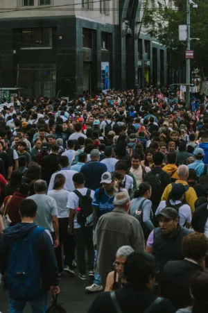 Crowded City Street