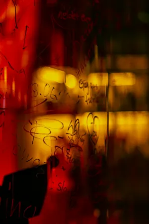 Graffiti On A Glass Wall