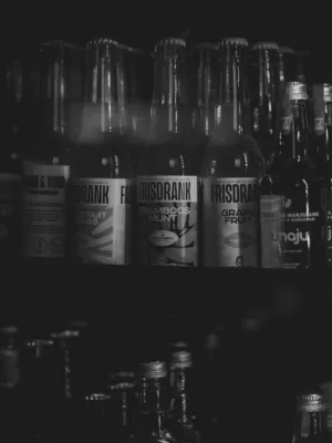 Bottles On A Shelf