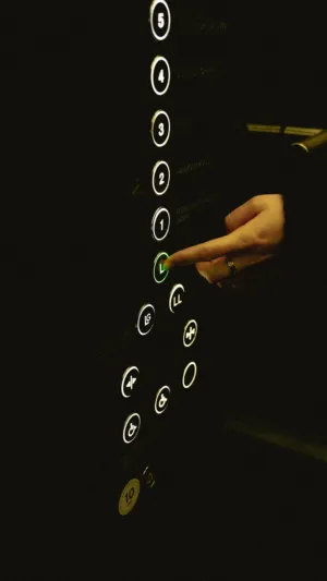Pressing Elevator Button