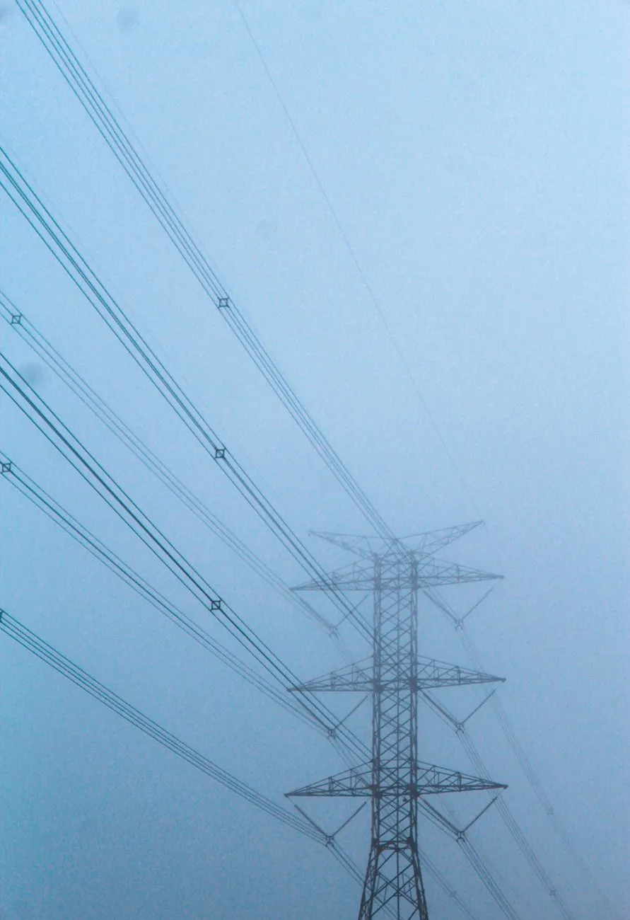 Power Lines In Fog