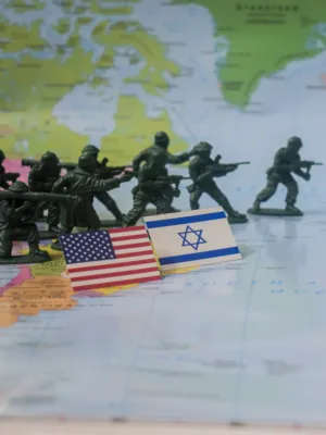 Military Figures On A Map