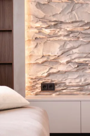 Modern Interior Design With Textured Wall