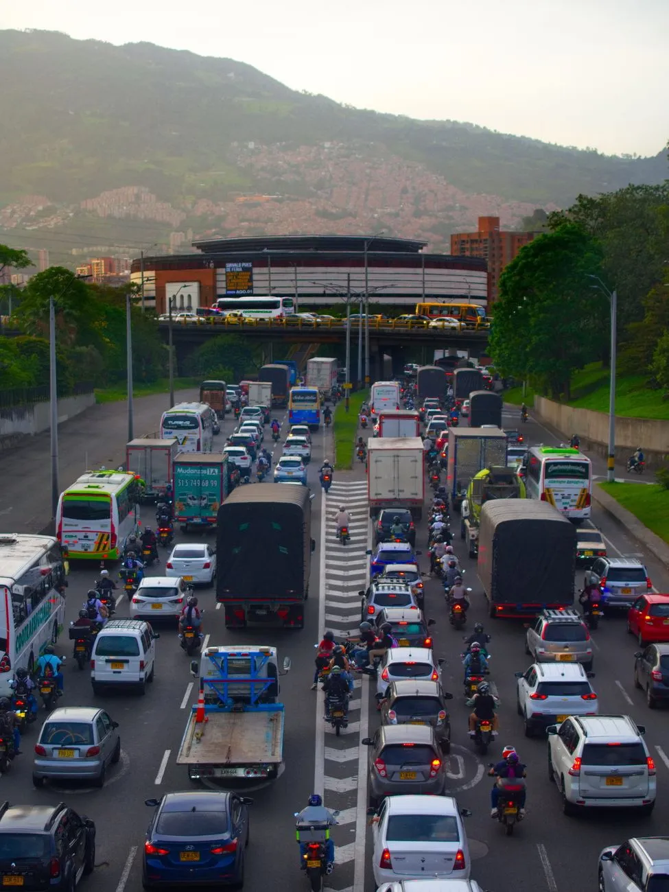 Traffic Jam In Medellin