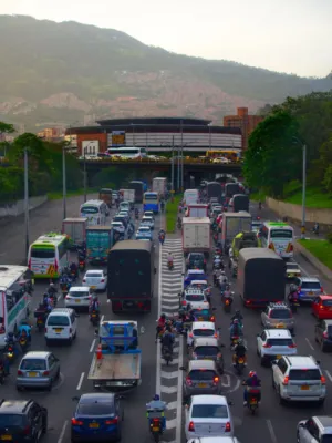 Traffic Jam In Medellin