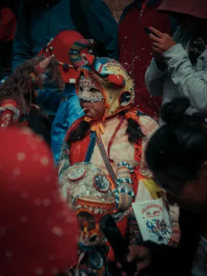 Colorful Festival Participant