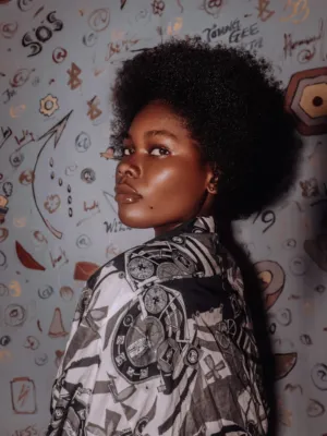 Portrait Of A Model With Afro Hair