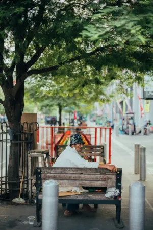 Man On Bench
