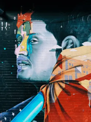 Colorful Street Art Portrait