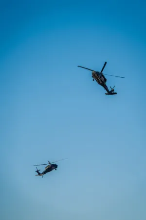 Helicopters In Flight