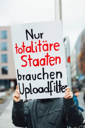 Protest Sign In German