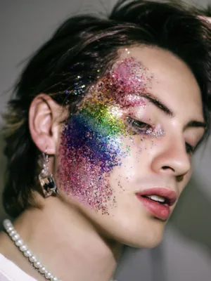 Rainbow Glitter Makeup