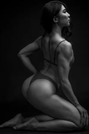 Black And White Fitness Model