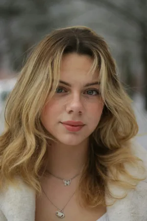 Blonde Woman In Winter