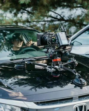 Camera Rig On Car Hood