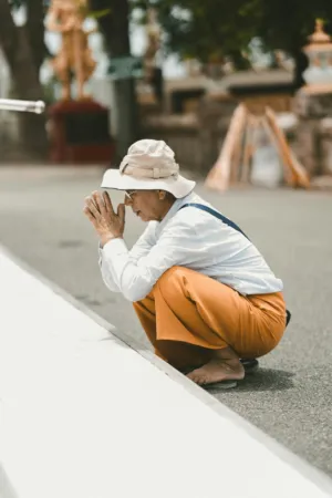 Praying Elderly Person