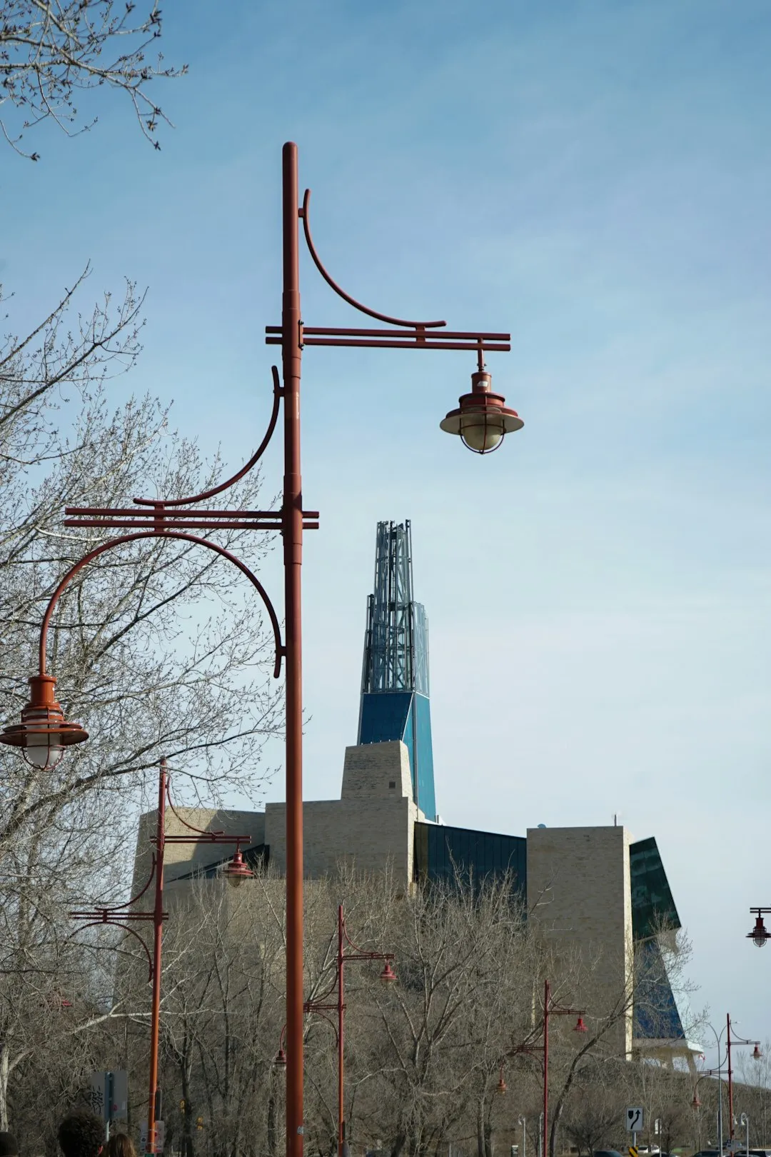 Modern Architecture And Street Lights