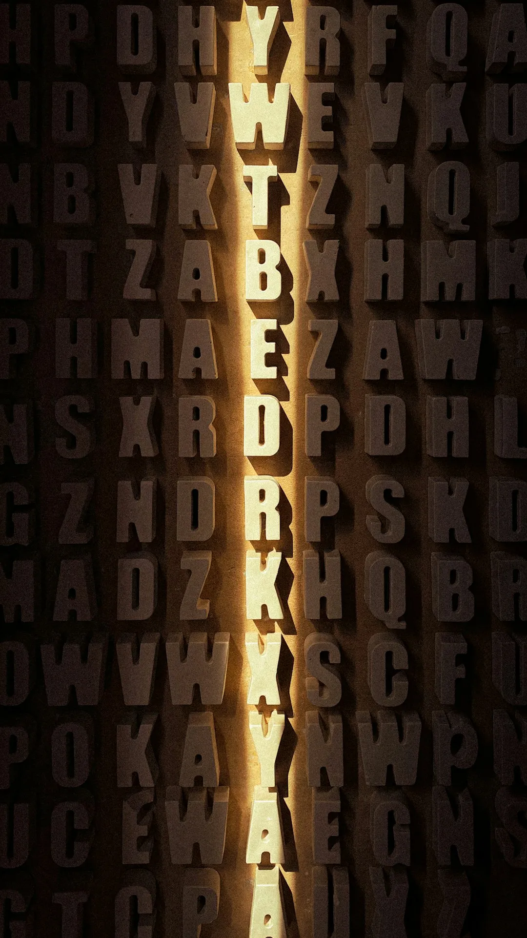 Lighted Alphabet Wall