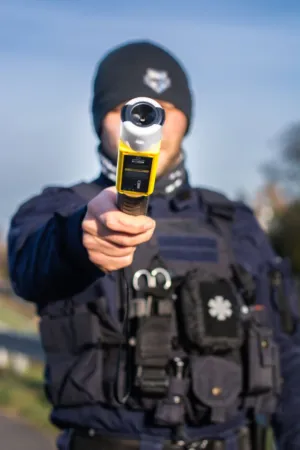 Police Officer With Speed Gun
