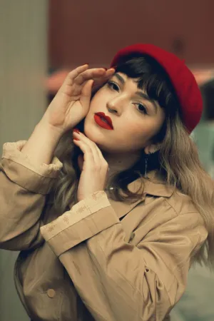 Red Beret And Trench Coat