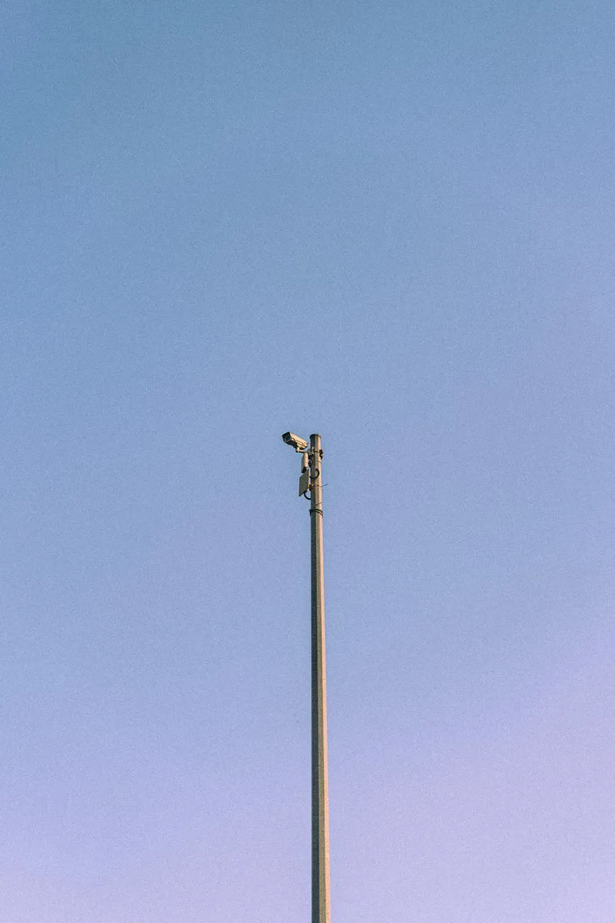 Sole Security Camera Against Clear Sky