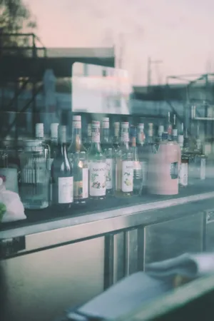 Bar Counter With Bottles