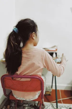 Little Girl Studying