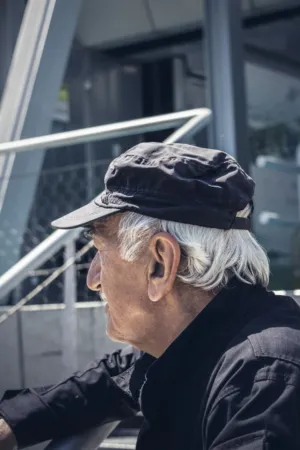 Senior Man In Black Cap