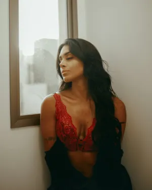 Red Lace Bra